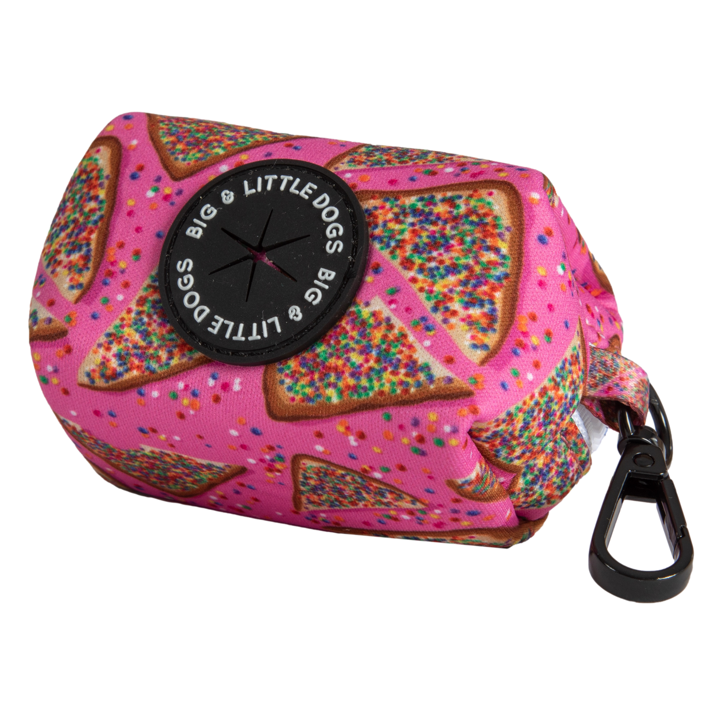 DOG POOP BAG HOLDER: Pink Fairy Bread