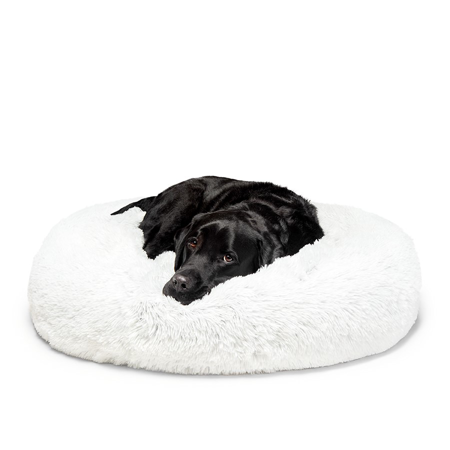 Calming Dog Bed  - White - 100 CM - Large