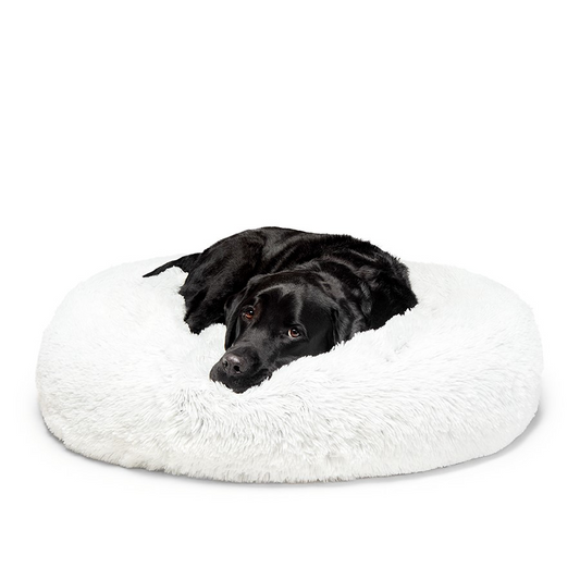 Calming Dog Bed  - White - 100 CM - Large